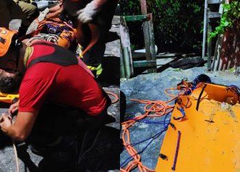 Bombeiros resgatam homem que caiu de barranco de 60 metros de altura no bairro Jorge Teixeira