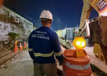 Trata Bem Manaus: Obras avançam no Centro de Manaus no período noturno