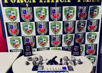 ​Homem é preso pela Polícia Militar do Amazonas com arma de fogo e drogas