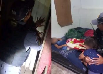 VÍDEO: policiais resgatam crianças de 1 e 2 anos em situação de abandono em Tefé