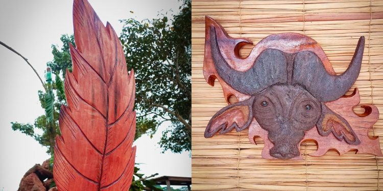 Parintinense constrói esculturas que destacam influência das religiões de matriz africana na Amazônia