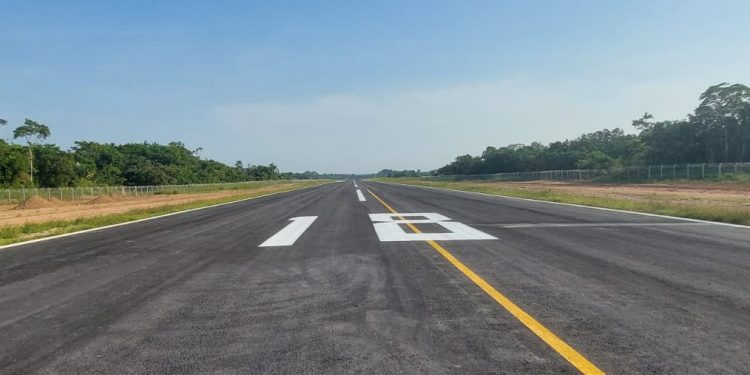 Reforma e ampliação no aeroporto de Fonte Boa alcançam 93% de execução