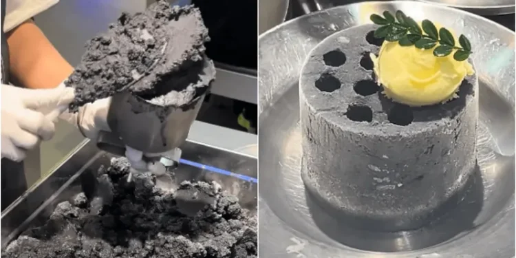 Sorvete preto que parece cimento viraliza na internet: ‘Sabor São Paulo’