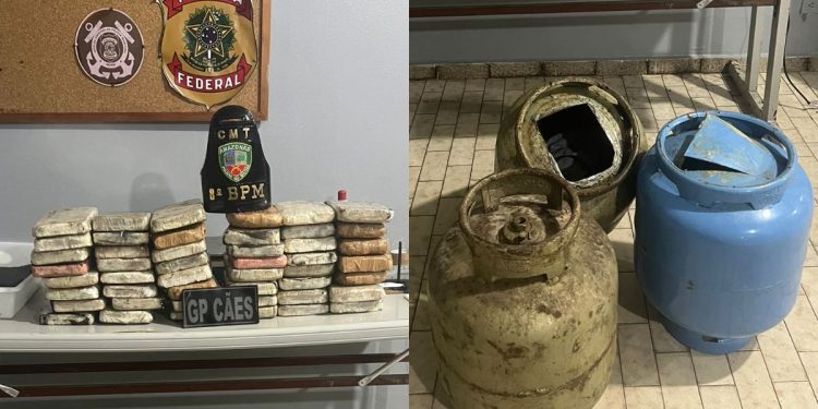 PMAM apreende 48 quilos de pasta base de cocaína dentro botijões de gás em São Paulo de Olivença