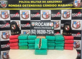 Polícia Militar do Amazonas apreende 30 tabletes de maconha na zona leste de Manaus