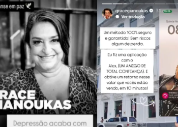 Atriz Grace Gianoukas é hackeada e tem falsa morte anunciada por golpista