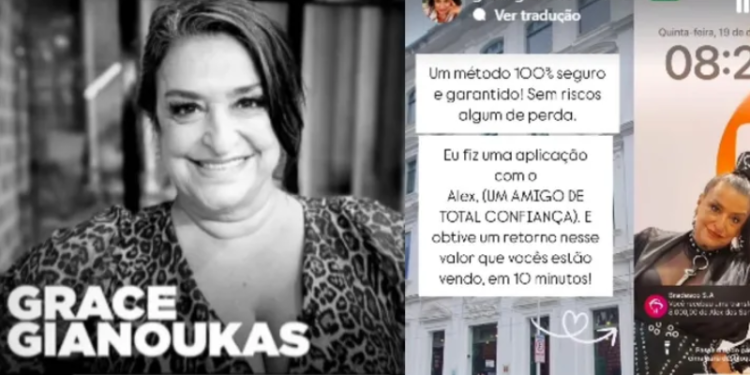 Atriz Grace Gianoukas é hackeada e tem falsa morte anunciada por golpista