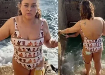 ‘Esperei muito por esse dia’, diz Preta Gil ao entrar no mar pela primeira vez após alta médica