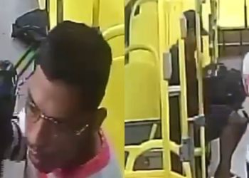 PC-AM divulga imagens de dois homens suspeitos de roubo a ônibus do transporte público em Manaus