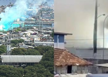 Incêndio atinge subestação de energia no bairro Aparecida