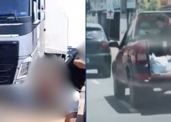 Vídeo: idoso morre após ser atropelado por carreta em Manacapuru, no interior do AM