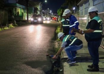 Ageman realiza vistoria noturna para avaliar desempenho de luminárias em vias da cidade