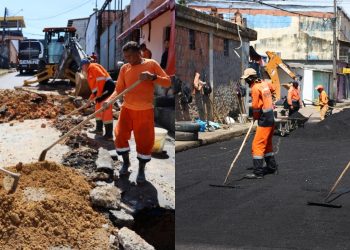 Mutirão no Bairro: Alvorada recebe manutenção em drenagem profunda e manutenção asfáltica