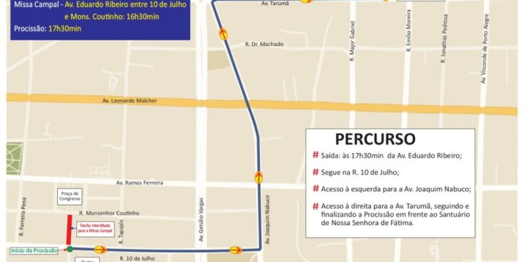 Eduardo Ribeiro será interditada para celebração de Corpus Christi