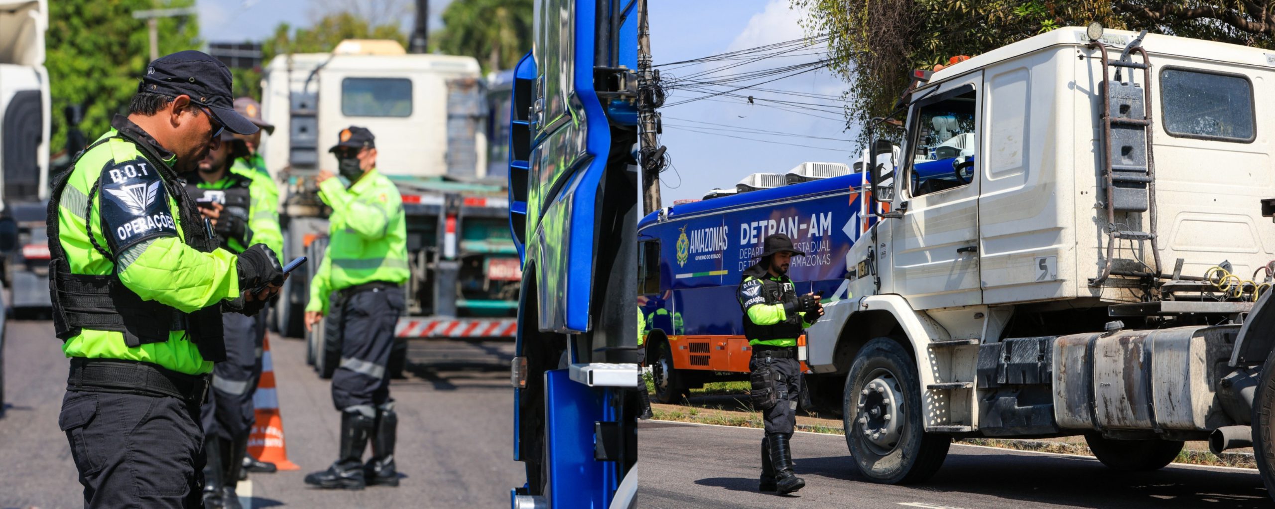 Operação 'Carga Pesada': oito caminhões são removidos com irregularidades em Manaus