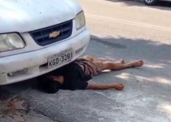 Vídeos: suspeito de roubo é espancado e se 'finge de morto' no bairro Praça 14