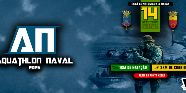 Aquathlon Naval 2025 acontece em setembro na Praia da Ponta Negra