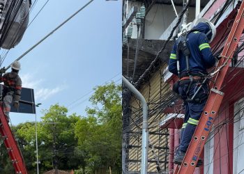 Prefeitura intensifica retirada de fios e cabos e passa de 5,2 toneladas de material removido de postes do Centro de Manaus