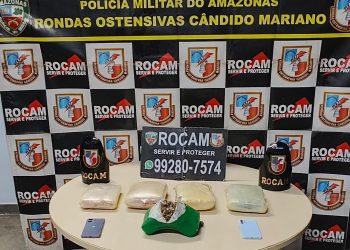 Polícia Militar do Amazonas prende trio com cinco tabletes de droga vindas de São Paulo de Olivença