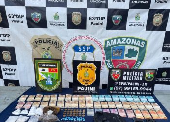 PC-AM e PMAM prendem homem em flagrante por tráfico de drogas e apreendem maconha e cocaína em Pauini
