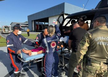 Departamento aéreo da SSP-AM resgata criança que foi picada por uma cobra Jararaca