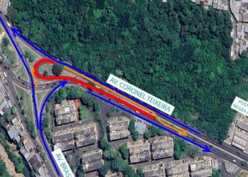 Avenida Coronel Teixeira é interditada para obras do complexo viário 'Passarão'