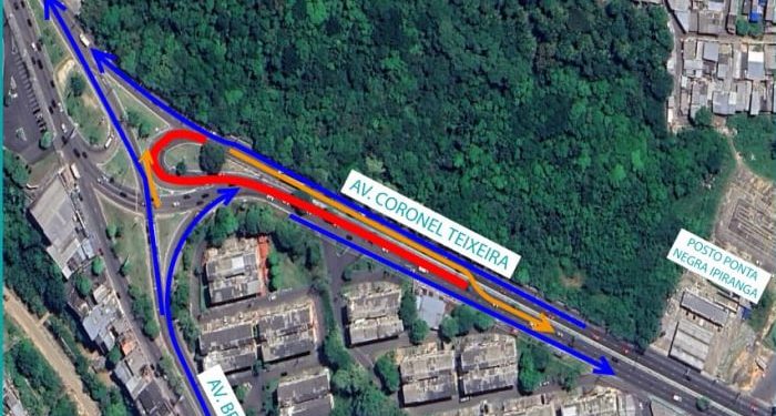 Avenida Coronel Teixeira é interditada para obras do complexo viário 'Passarão'