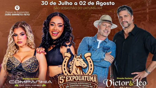 5ª ExpoUatumã integra calendário oficial do Amazonas com show de Victor & Leo