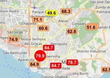 Qualidade do ar melhora em Manaus, mas ainda oscila entre níveis ruim e muito ruim
