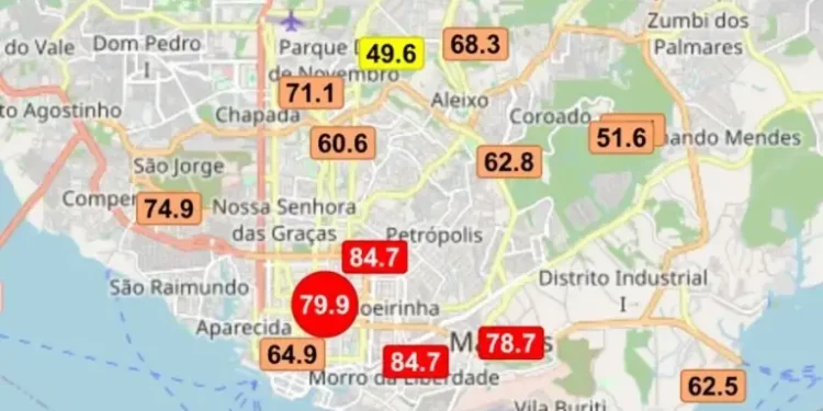 Qualidade do ar melhora em Manaus, mas ainda oscila entre níveis ruim e muito ruim